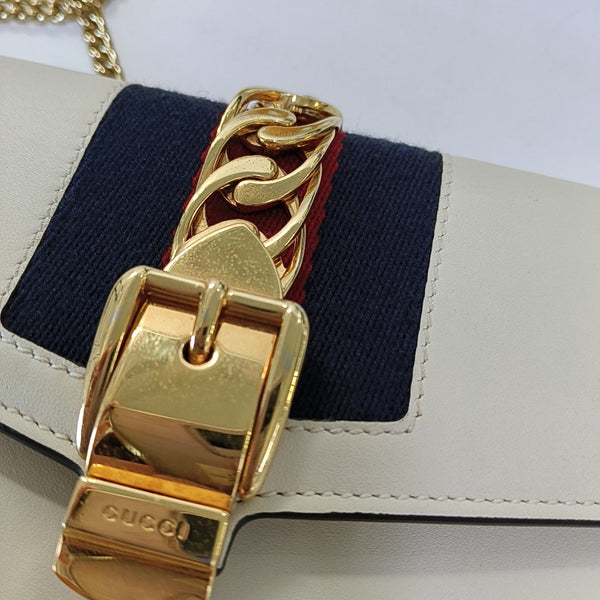 Sylvie Super Mini Calfskin White