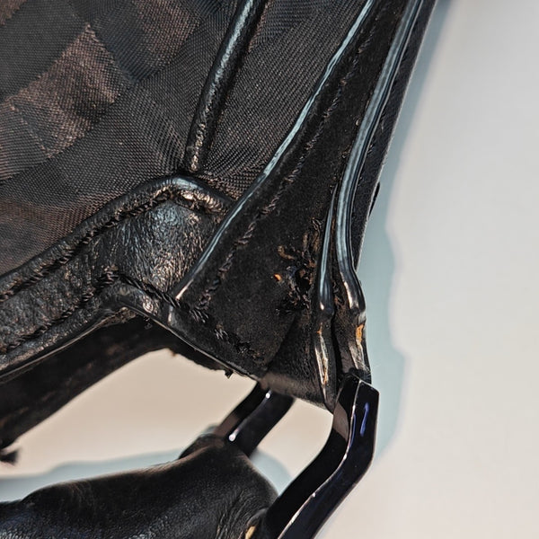 Nylon Top Handle Bag Black