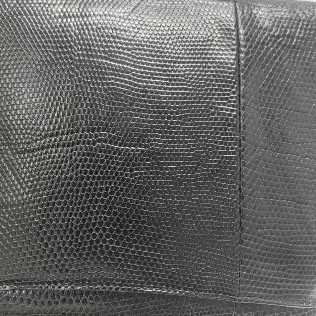 COCO HANDLE Medium Lizard Black