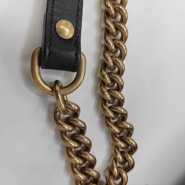 GG Marmont Medium Quilted Velvet Black