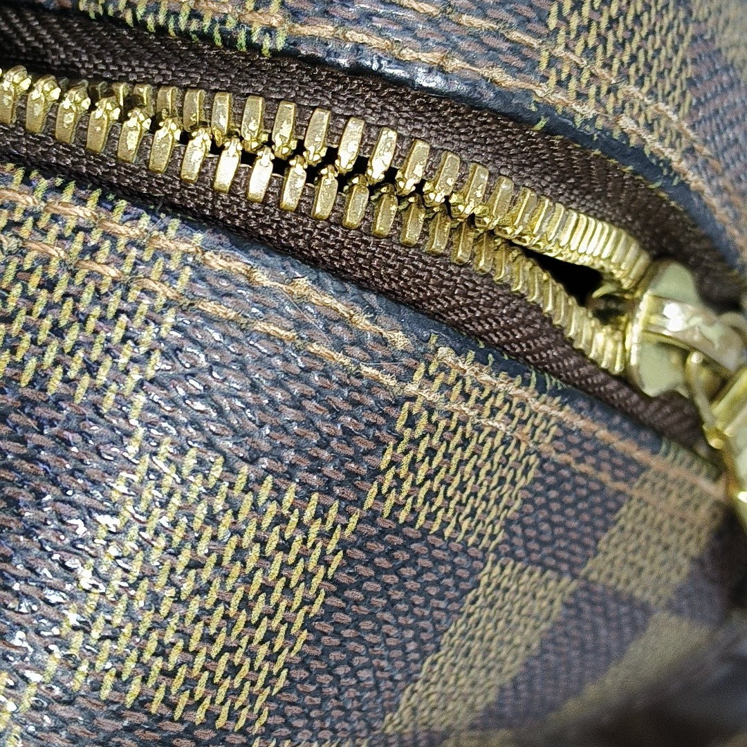 NAVIGLIO MM Damier Ebene Coated Canvas Brown