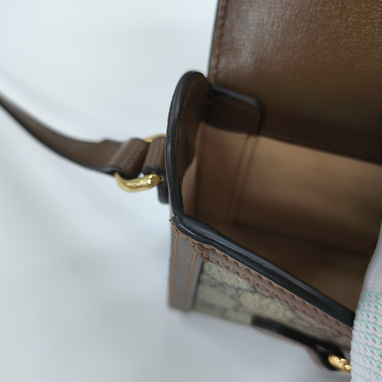 Horsebit 1955 Mini Monogram Coated Canvas Beige