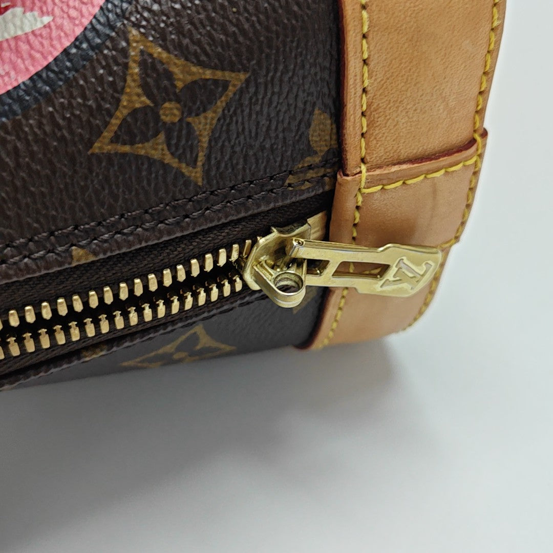 ALMA BB Monogram Coated Canvas Brown