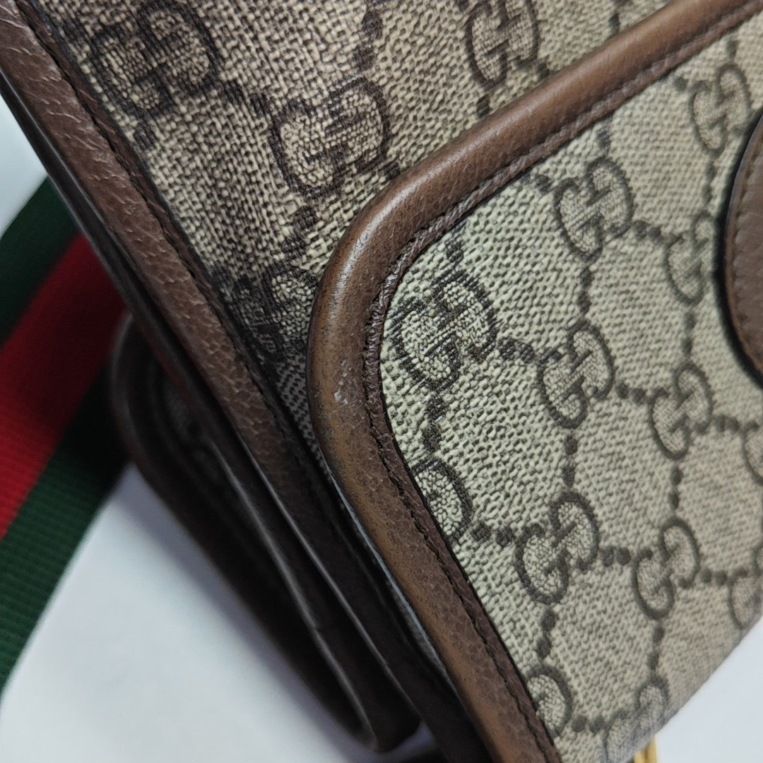 Neo Vintage Small Monogram Coated Canvas Beige