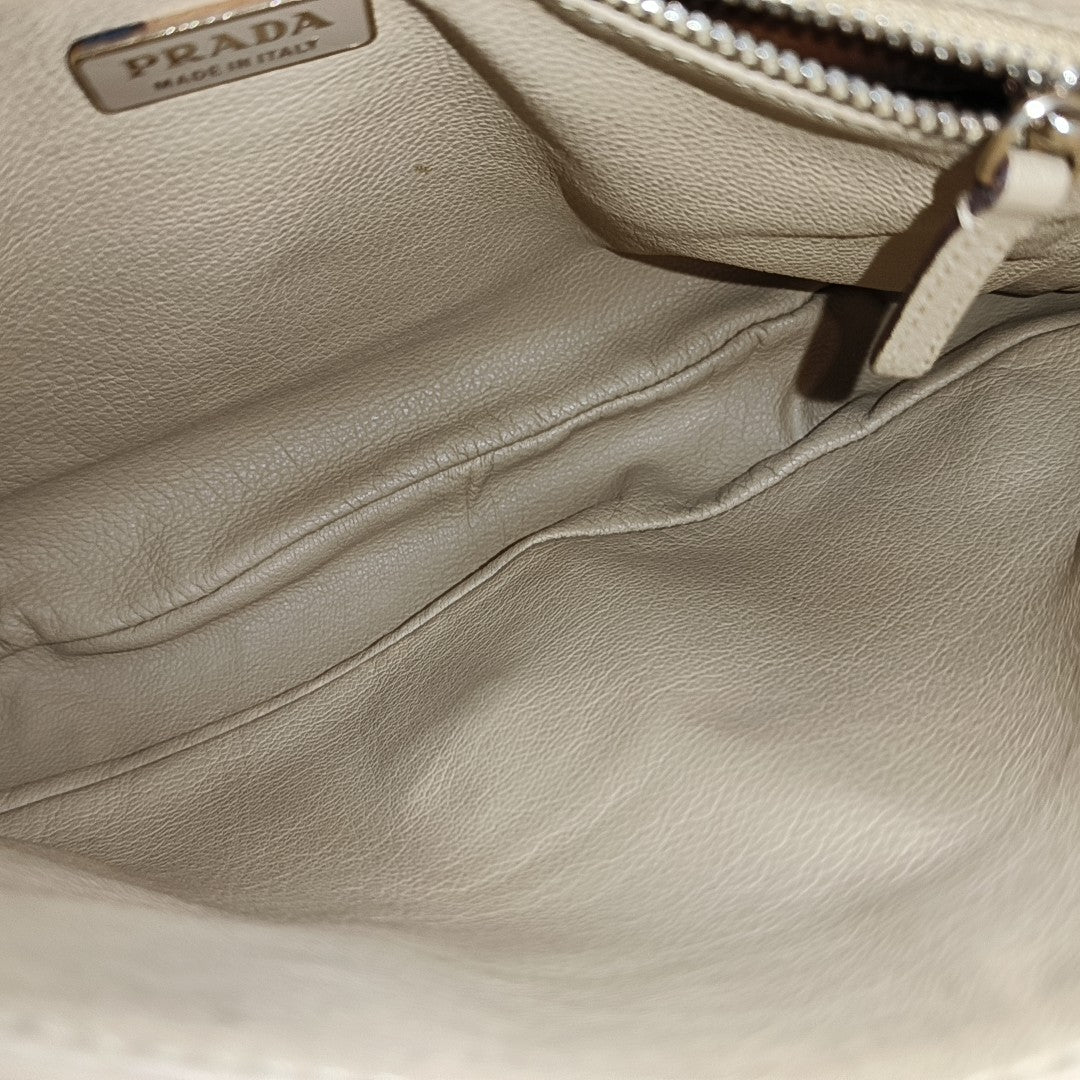 Calfskin Top Handle Bag Brown