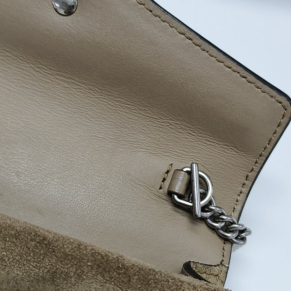 Dionysus Super Mini Monogram Coated Canvas Beige