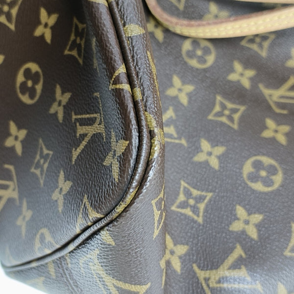 NEVERFULL MM Monogram Coated Canvas Brown