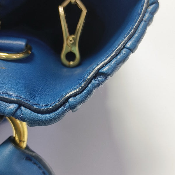 Quilted Lambskin Tote Bag Blue