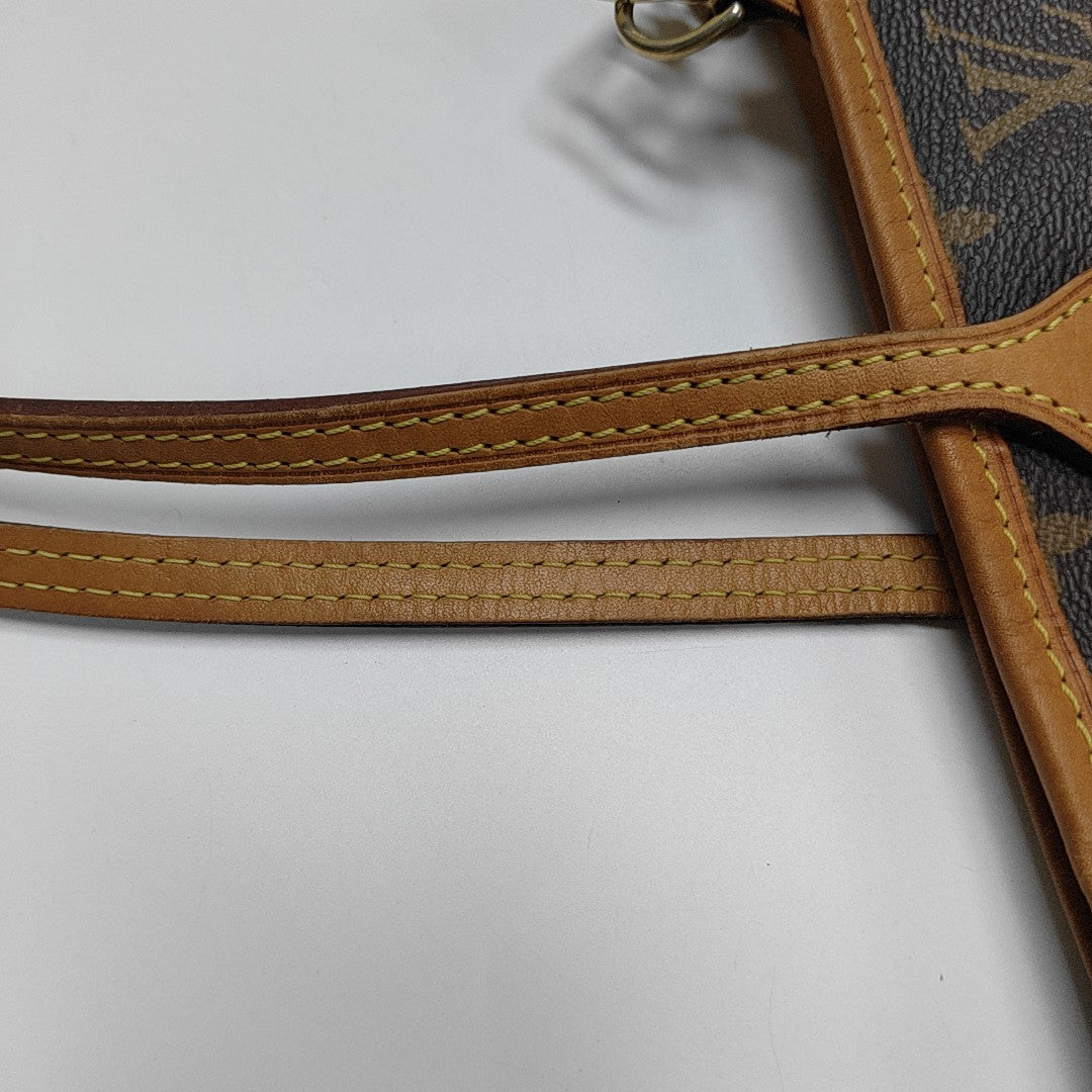 NEVERFULL MM Monogram Coated Canvas Brown