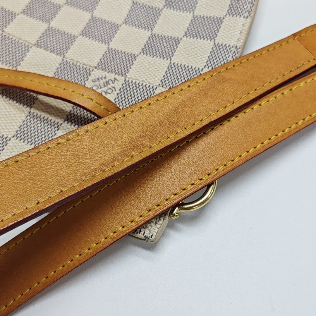 GIROLATA GM Damier Azur Coated Canvas White