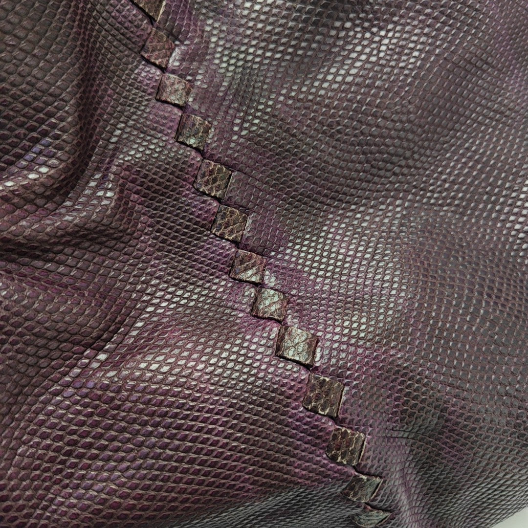 Lizard Top Handle Bag Red
