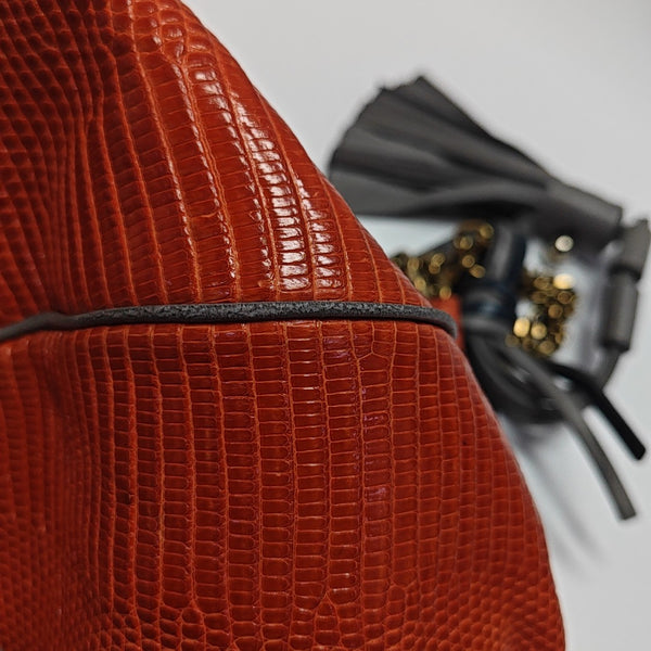 Calfskin Shoulder Bag Orange