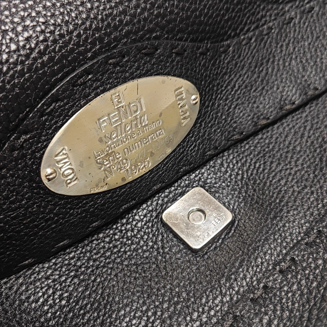 Quilted Calfskin Shoulder Bag Black