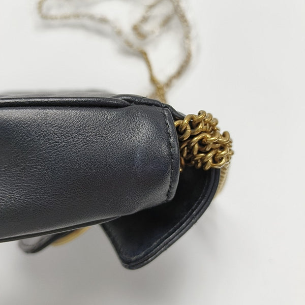 GG Marmont Mini Quilted Calfskin Black