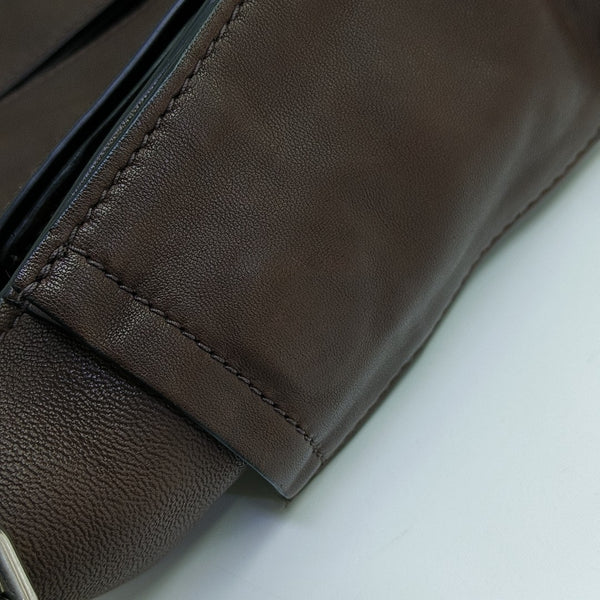 Lambskin Shoulder Bag Brown