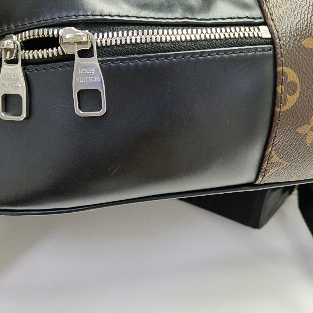 JOSH Monogram Coated Canvas Brown