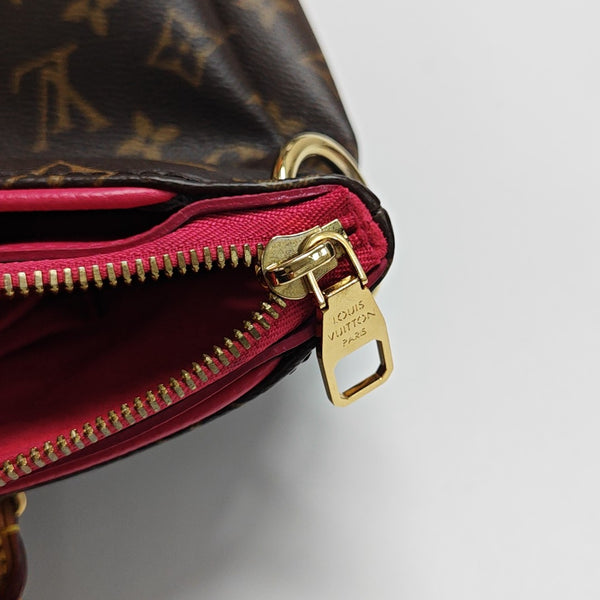 PALLAS MM Monogram Coated Canvas Brown