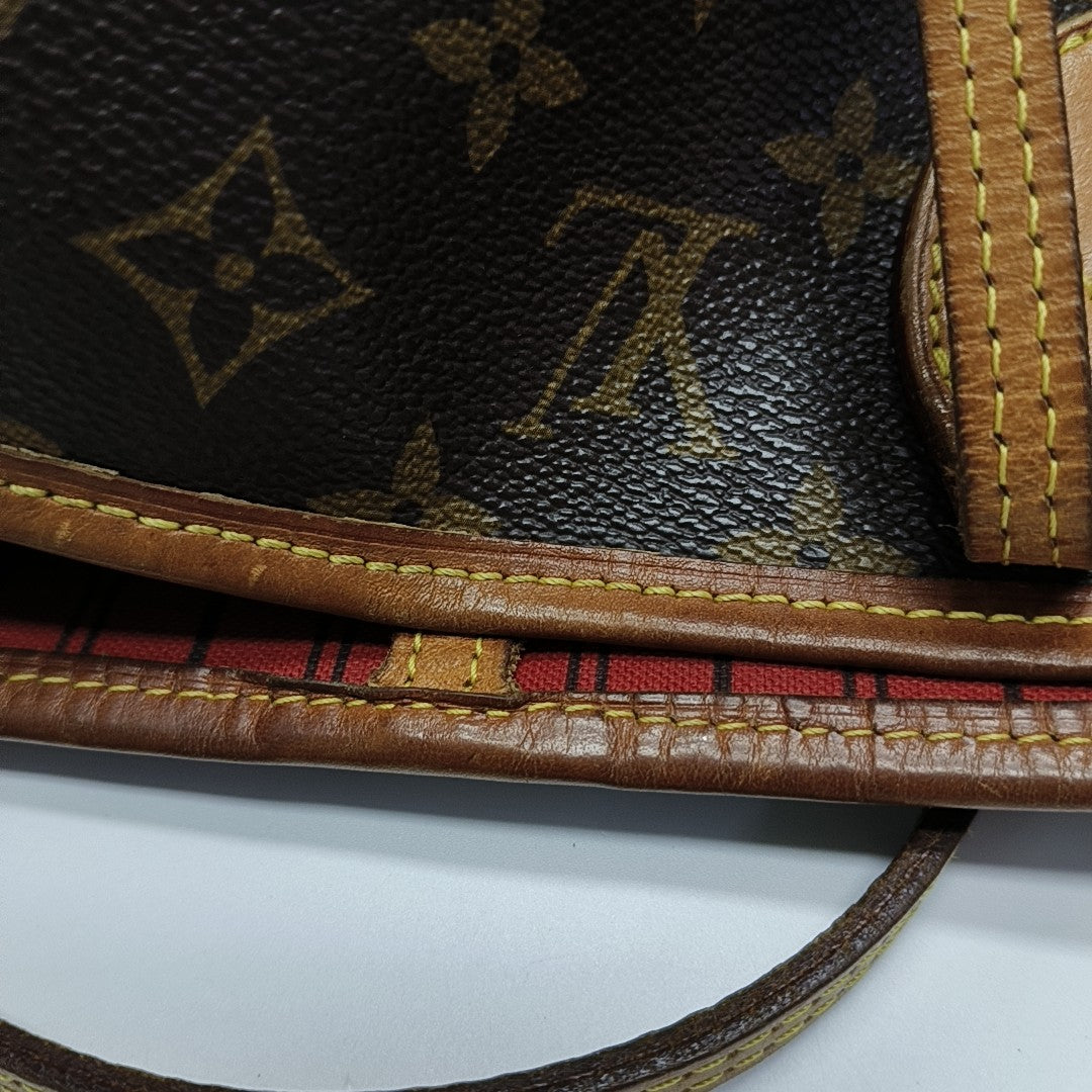 NEVERFULL MM Monogram Coated Canvas Brown