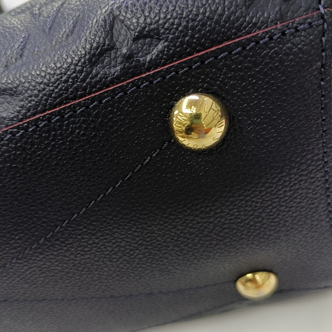 MONTAIGNE MM Monogram Calfskin Blue