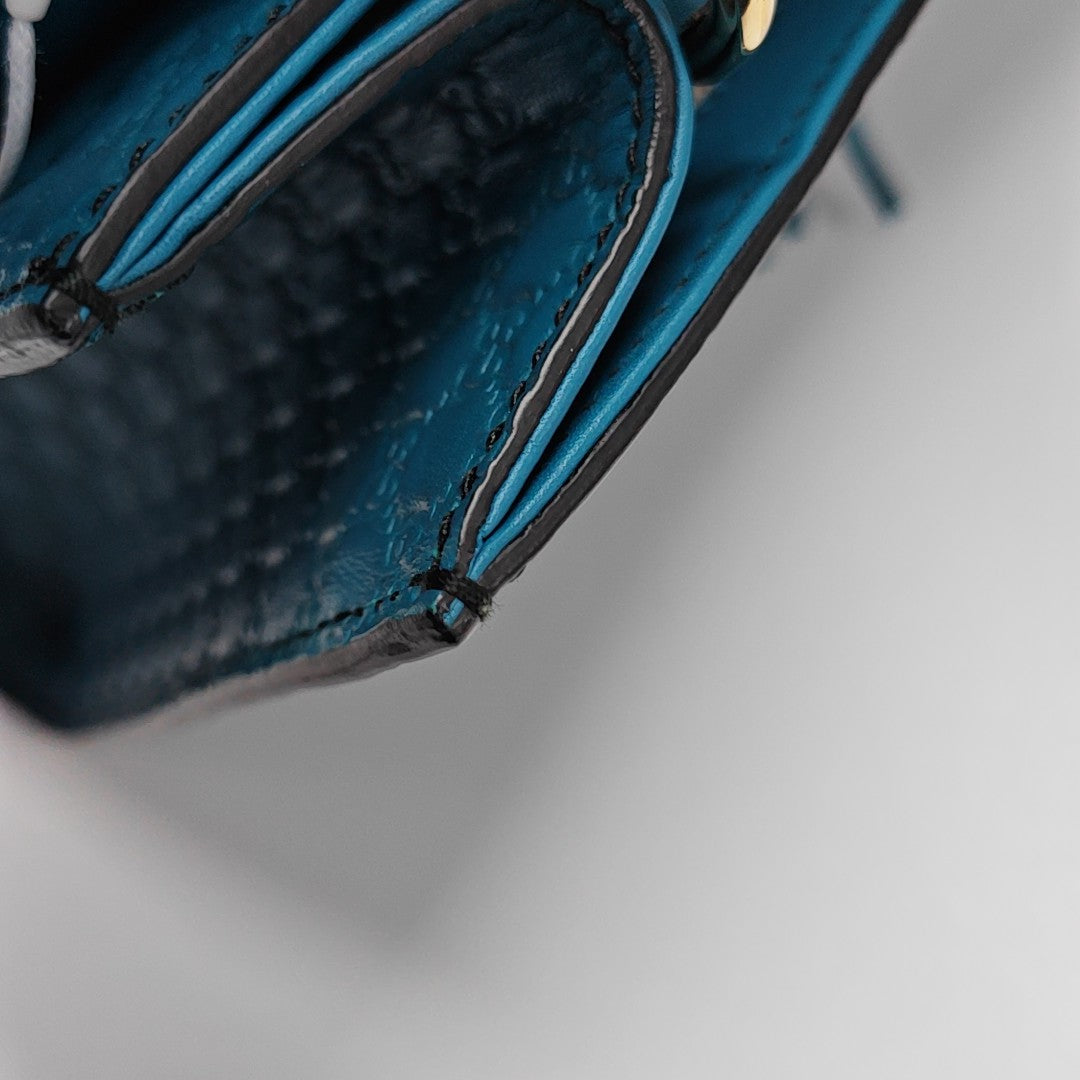 Emily Chain Monogram Calfskin Blue