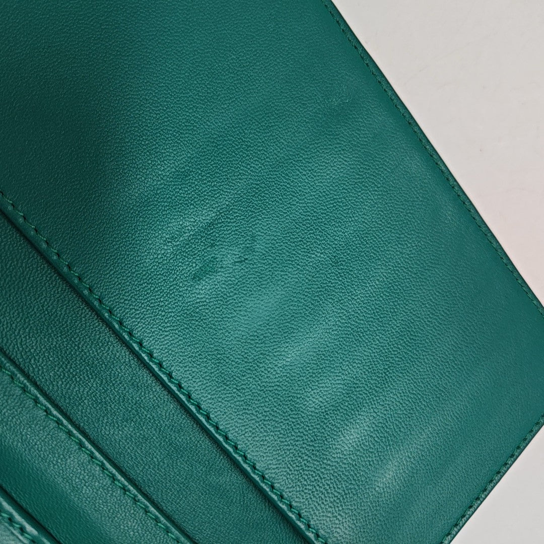 Lambskin Wallet Green