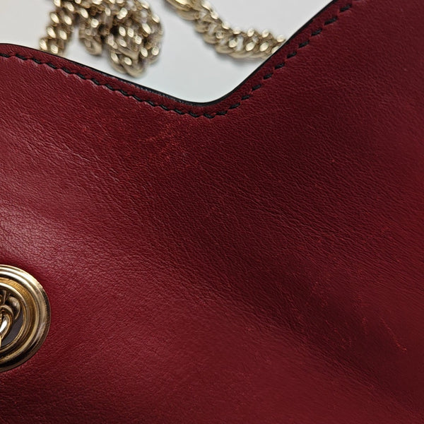 Emily Chain Monogram Calfskin Red