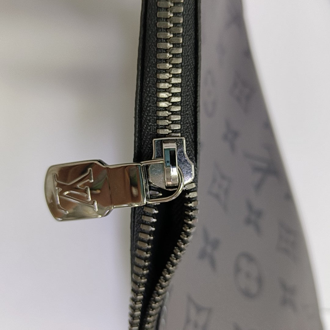 TRIO Monogram Coated Canvas Gray