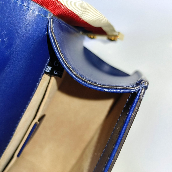 Authenticated pre-owned  Sylvie Mini Calfskin Blue - Shoulder Bag at Looply
