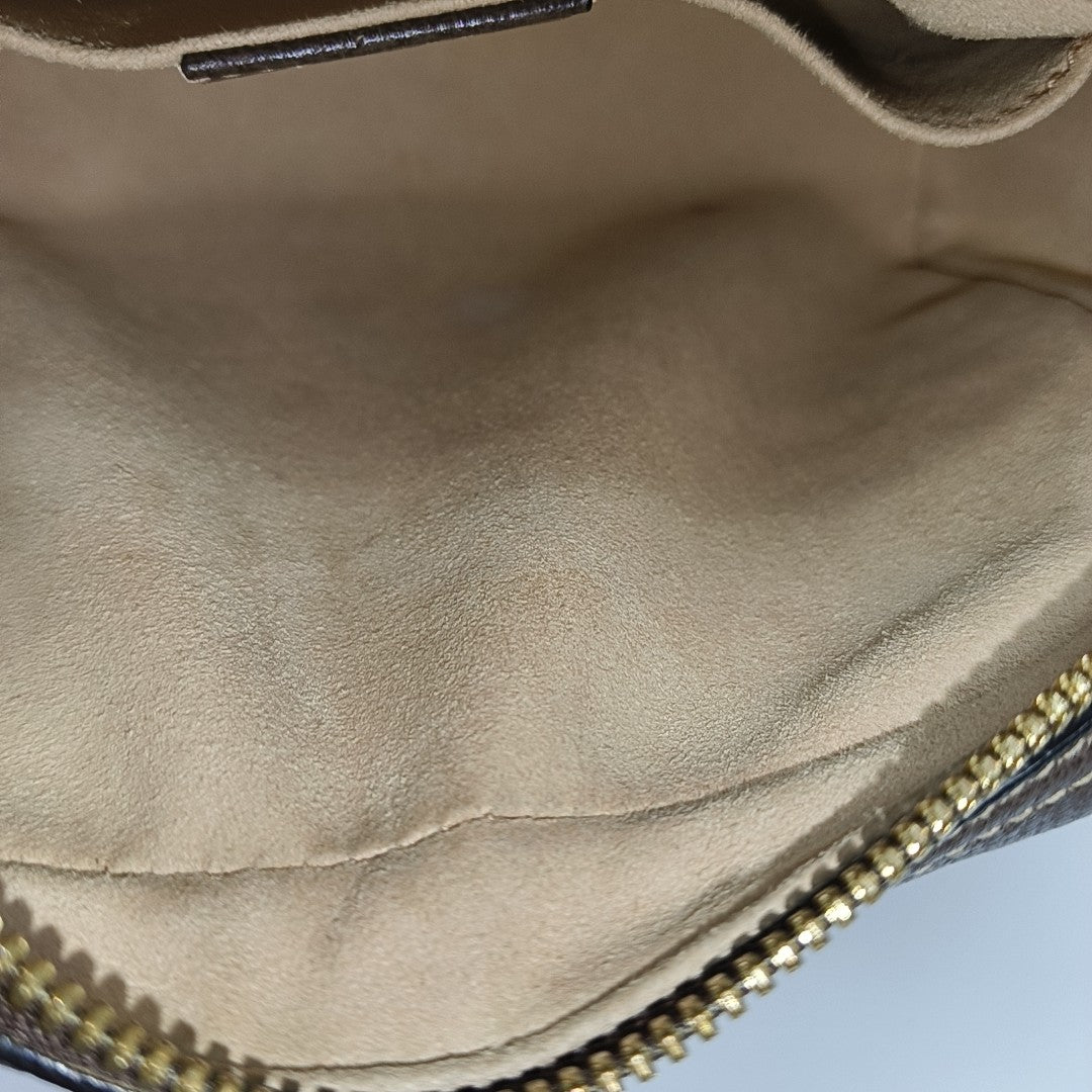 Ophidia Small Monogram Coated Canvas Beige