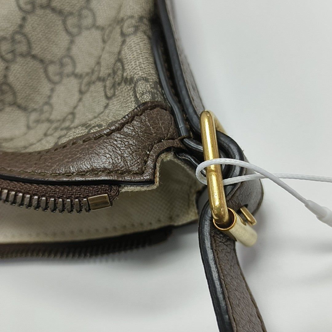 Ophidia Small Monogram Coated Canvas Beige