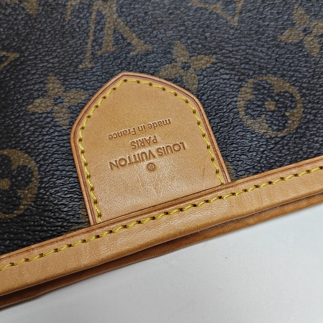 Monogram Coated Canvas Top Handle Bag Brown