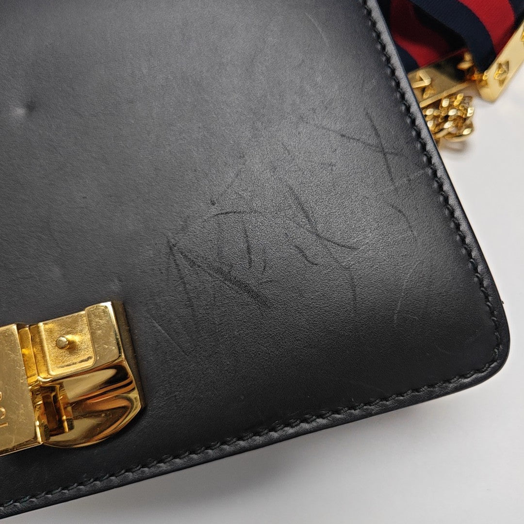 Sylvie Mini Calfskin Black