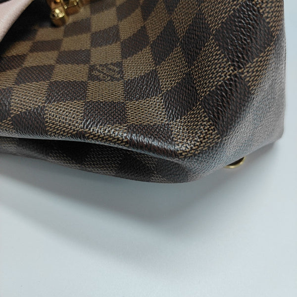 CLAPTON Damier Ebene Coated Canvas Brown