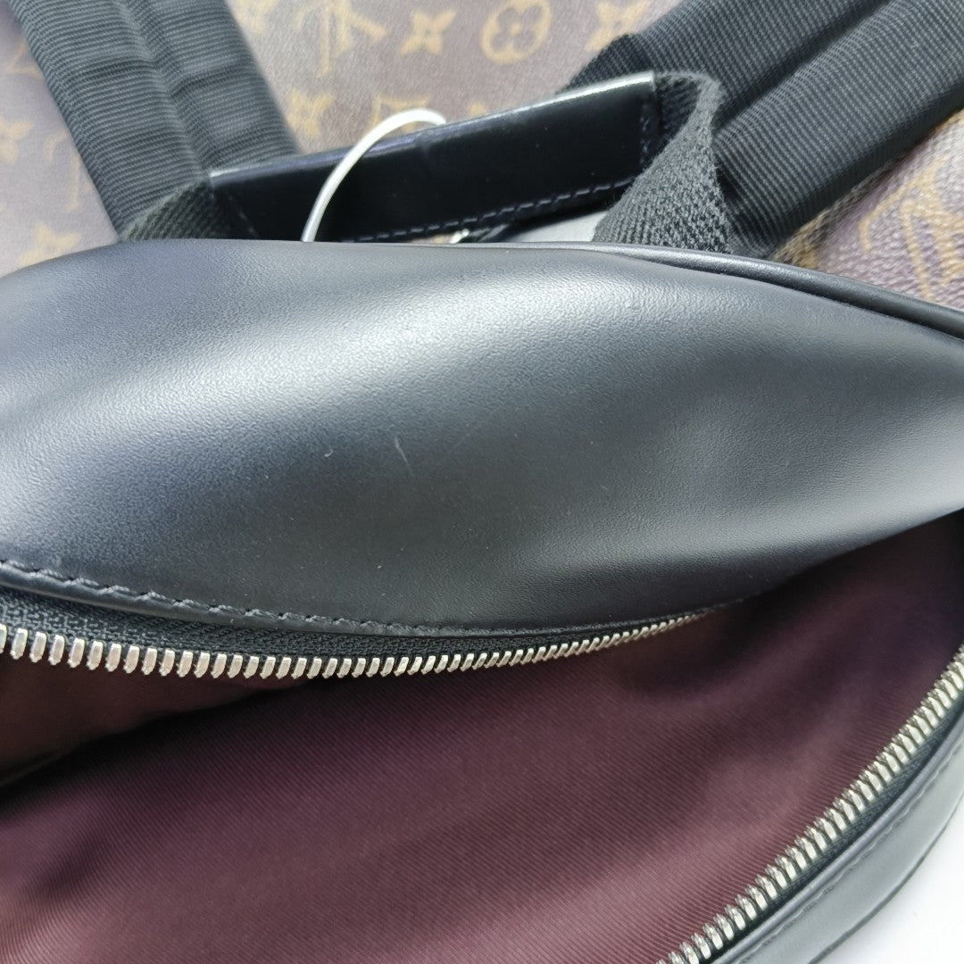 JOSH Monogram Coated Canvas Brown