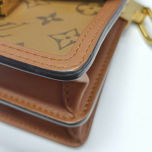 DAUPHINE Mini Monogram Coated Canvas Brown