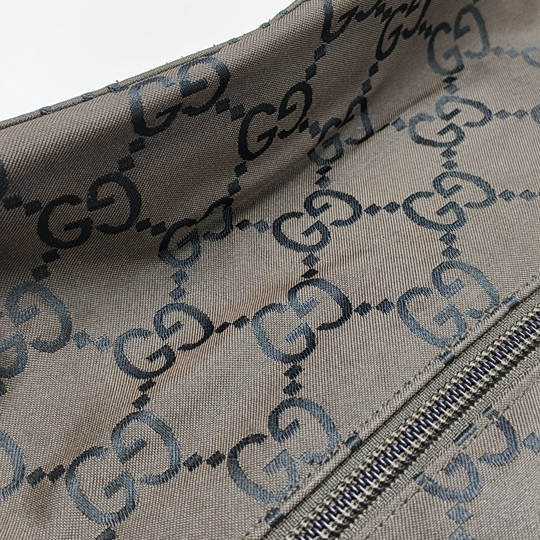 Monogram Canvas Clutch Brown