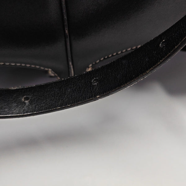 Calfskin Top Handle Bag Black