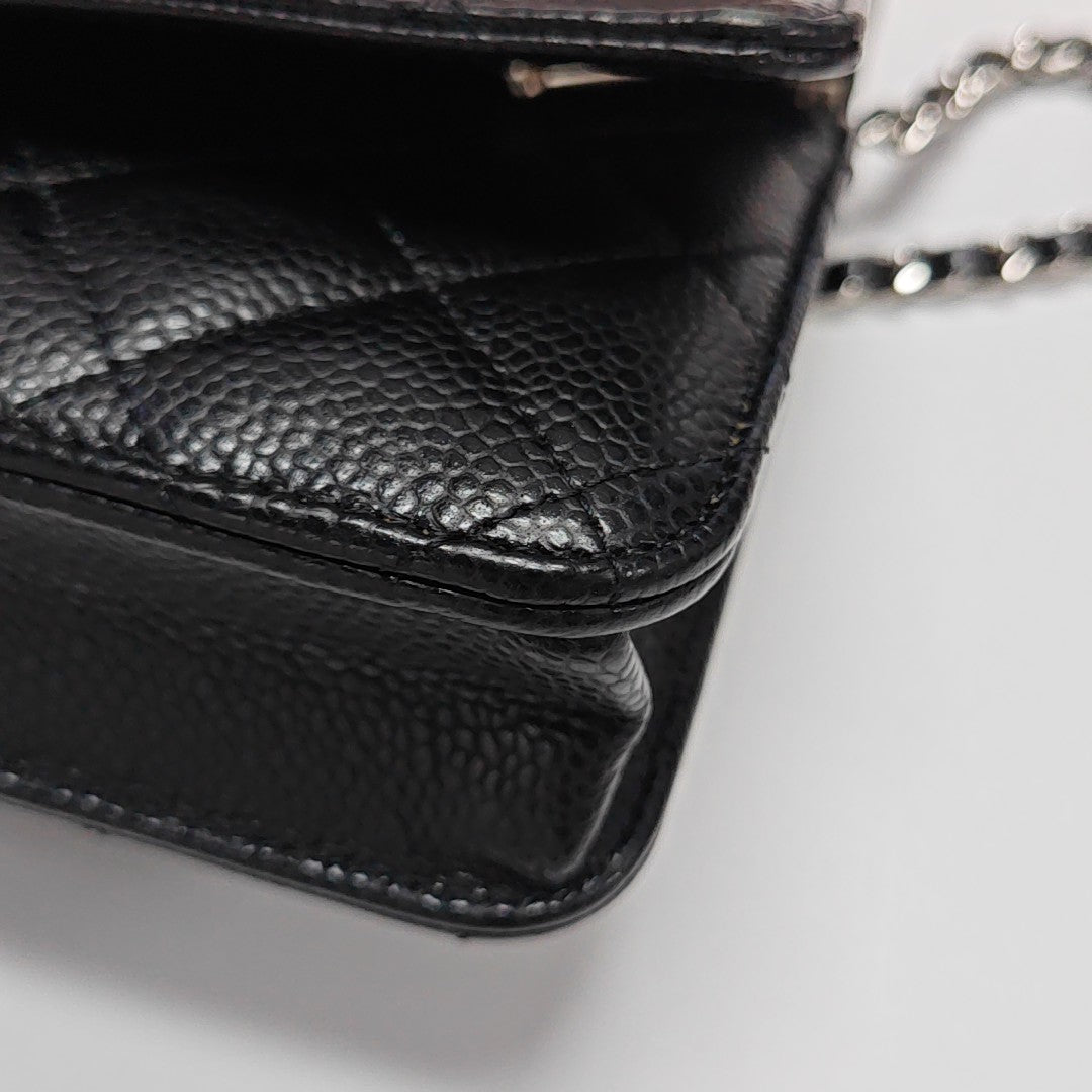 WOC Quilted Grained Calfskin Black