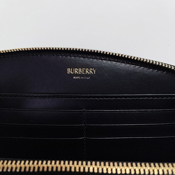 SHIELD Large Lambskin Black Wallet