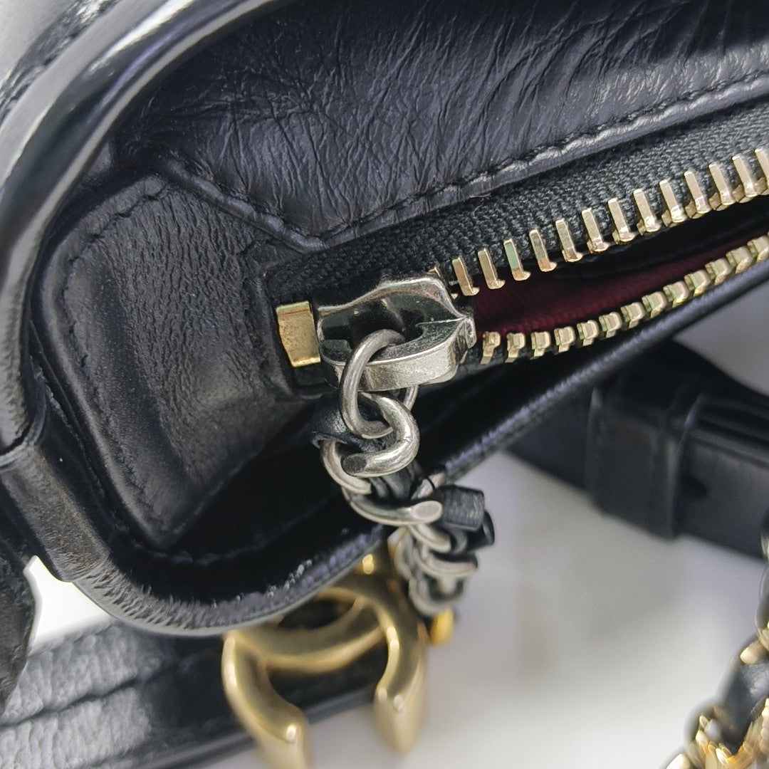 GABRIELLE Small Quilted Calfskin Black