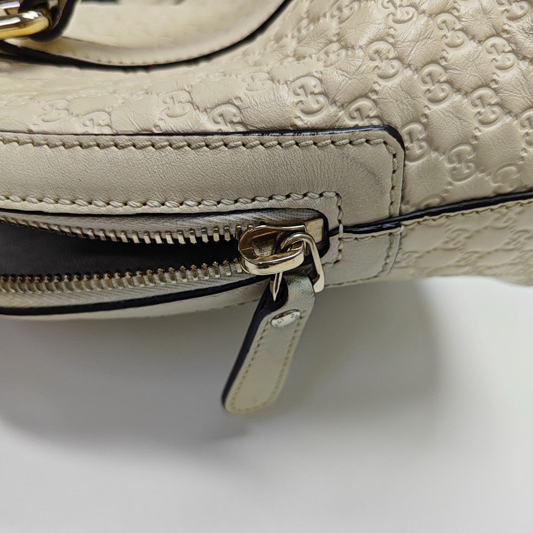 Microguccissima Monogram Calfskin Beige