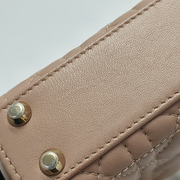 Lady Dior Super Mini Cannage Lambskin Pink