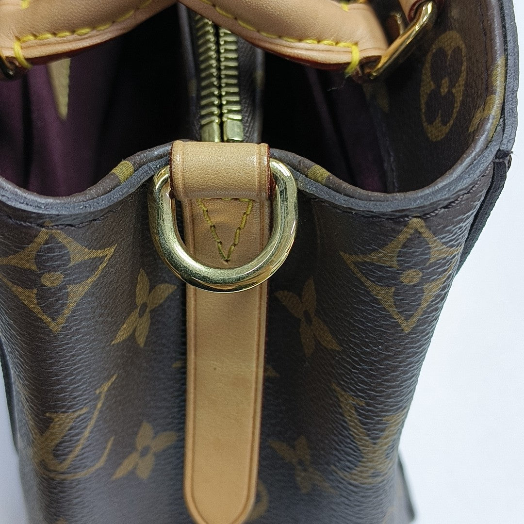 MONTAIGNE BB Monogram Coated Canvas Brown