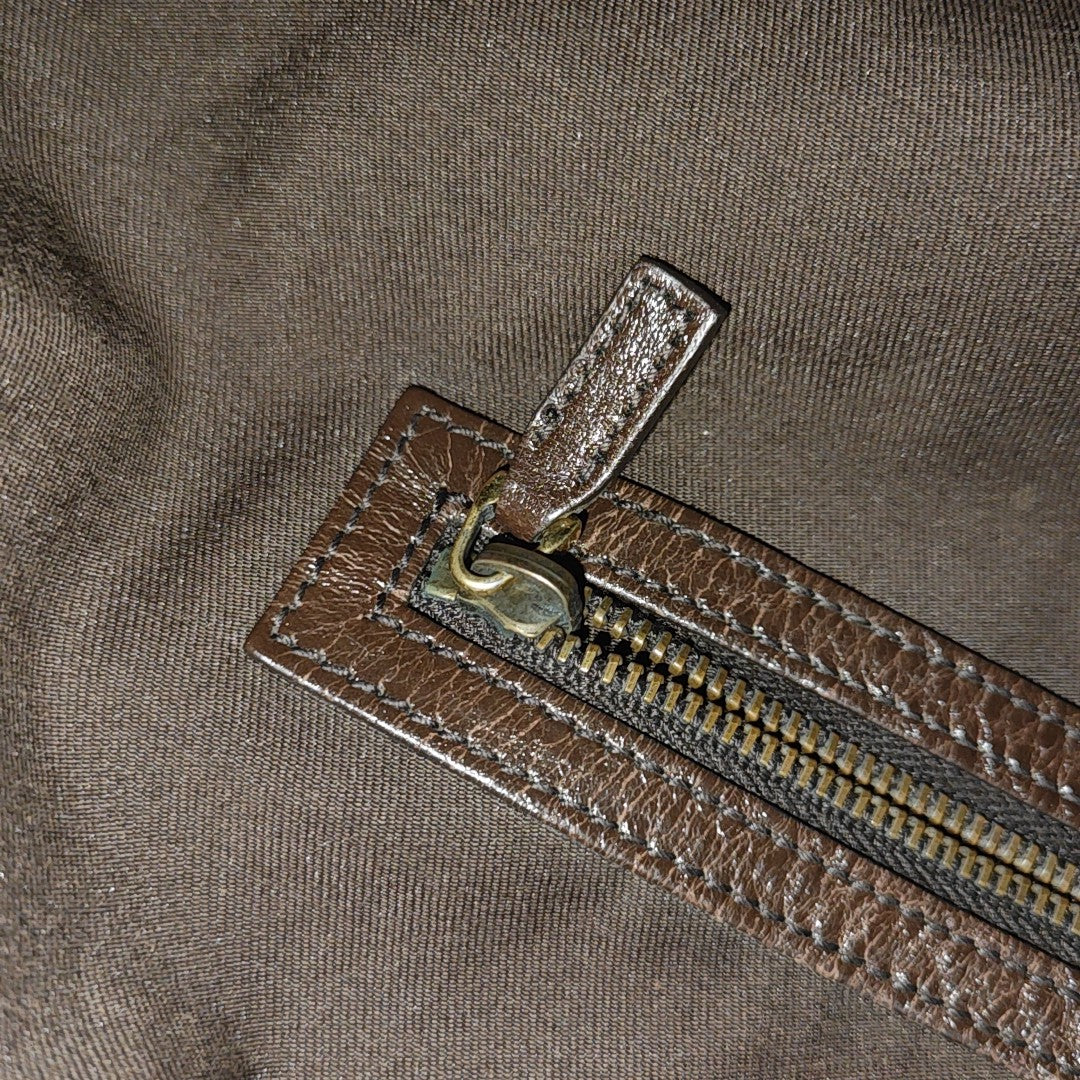Monogram Canvas Tote Bag Brown