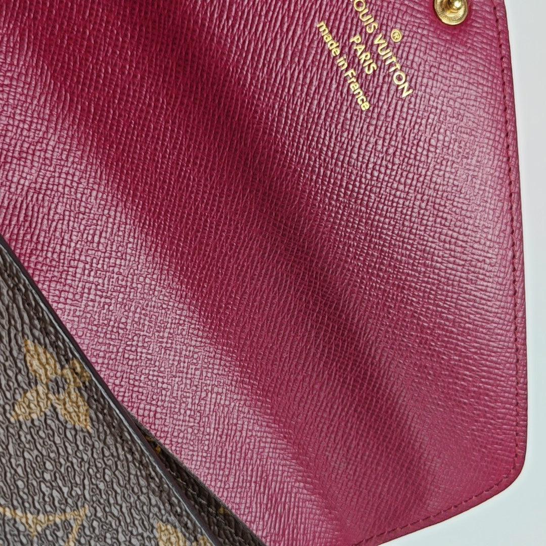 JOSÉPHINE Monogram Coated Canvas Brown Wallet