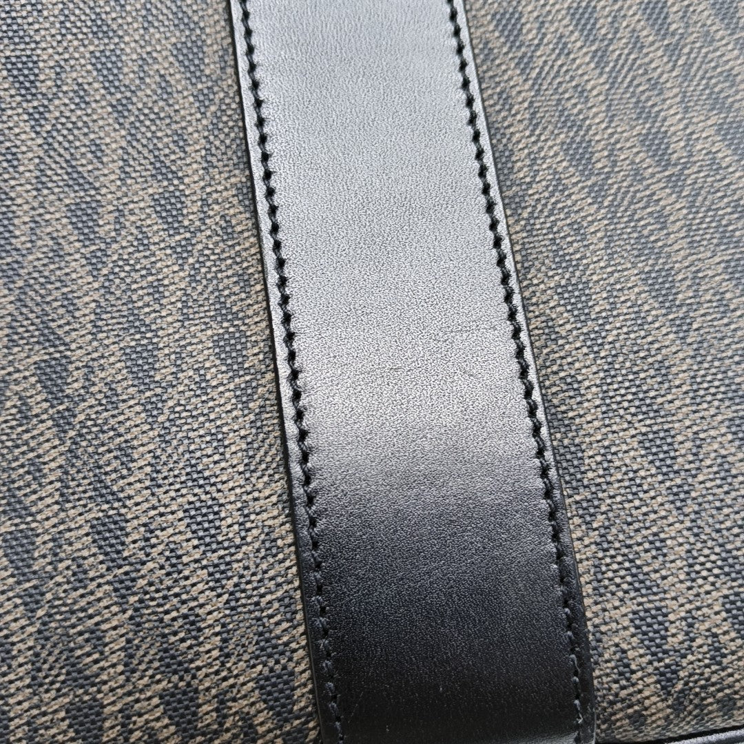 Coated Canvas Shoulder Bag Black