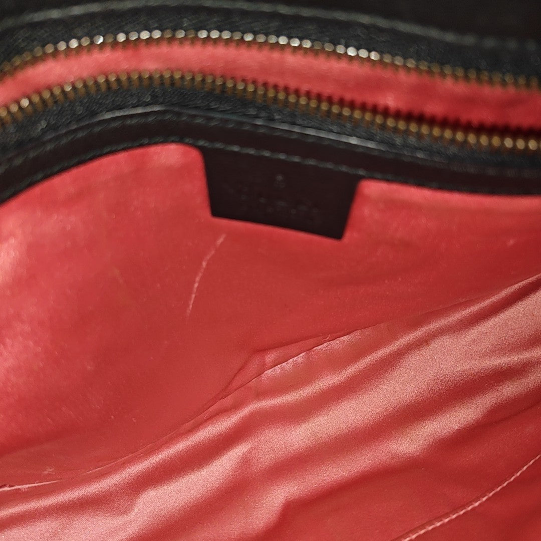 GG Marmont Large Quilted Velvet Black