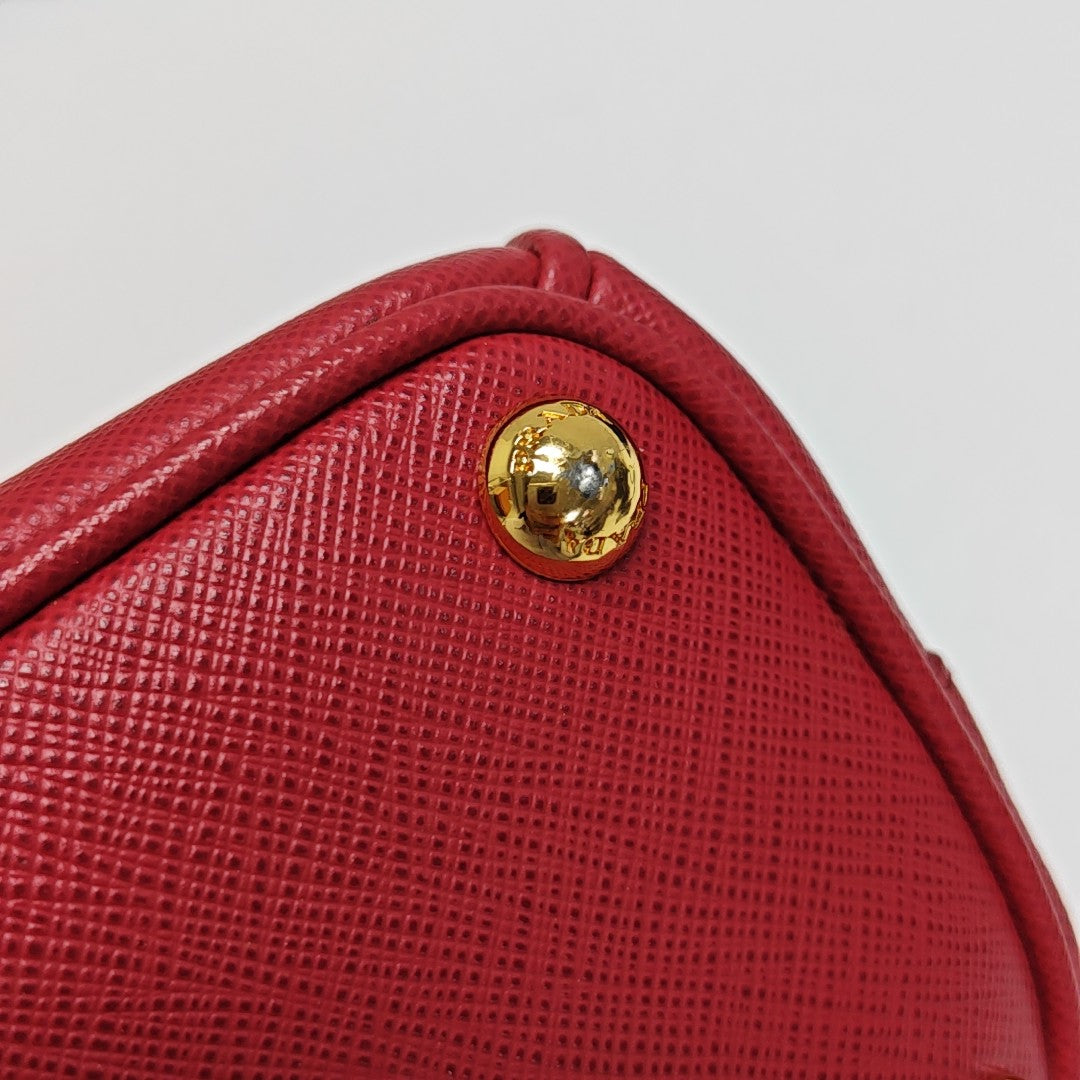 Galleria Super Mini Saffiano Calfskin Red