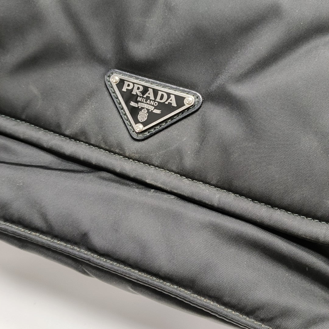 Nylon Shoulder Bag Small Black