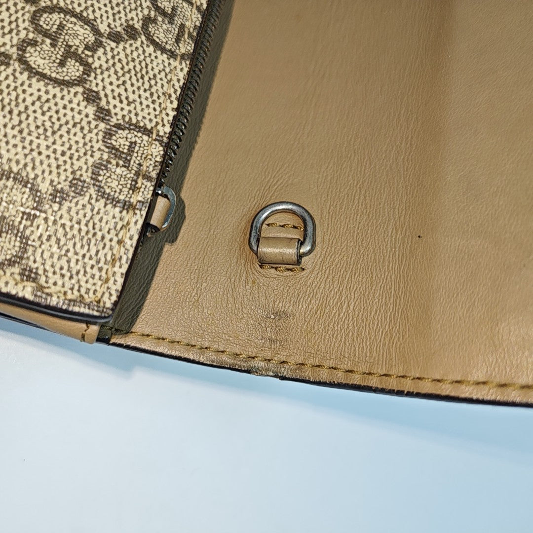 Dionysus Mini Monogram Coated Canvas Beige